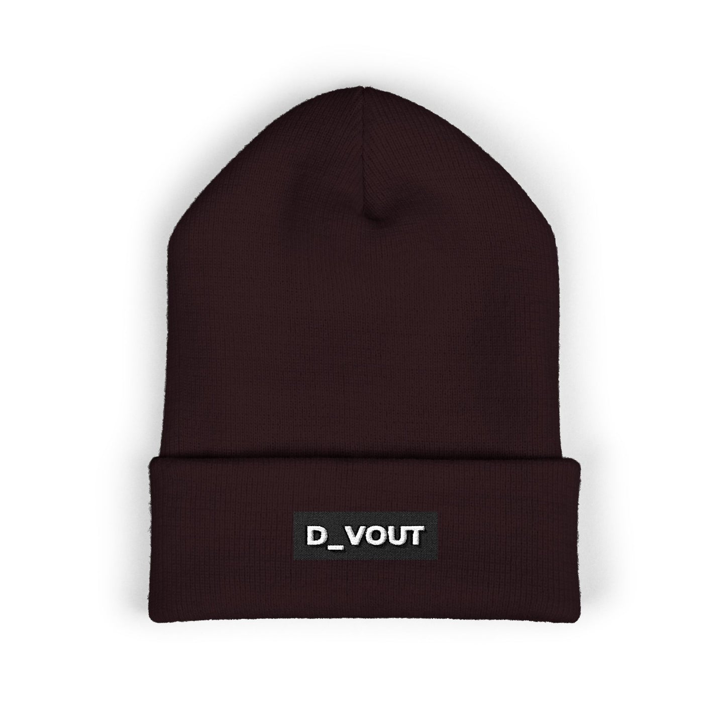"D_VOUT" Embroidered Beanie