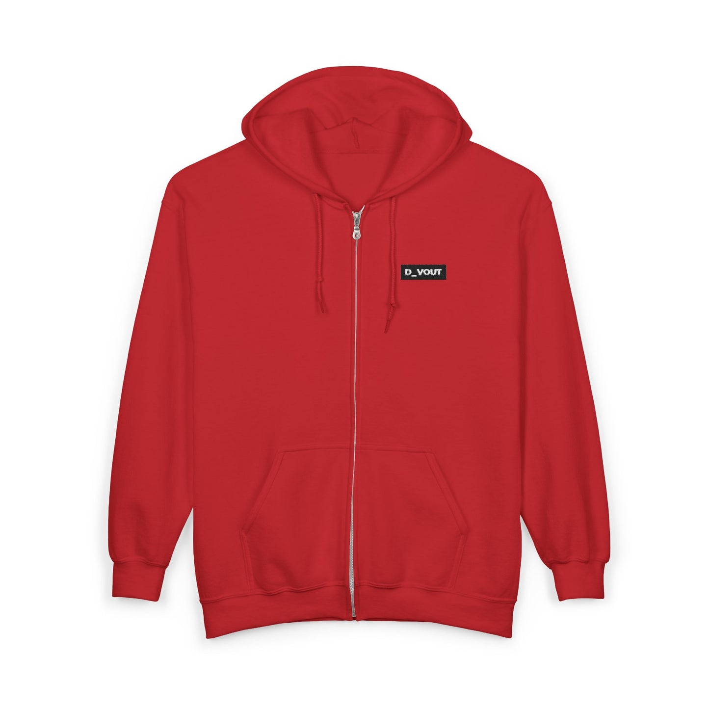 "D_VOUT" Embroidered Full-Zip Hoodie