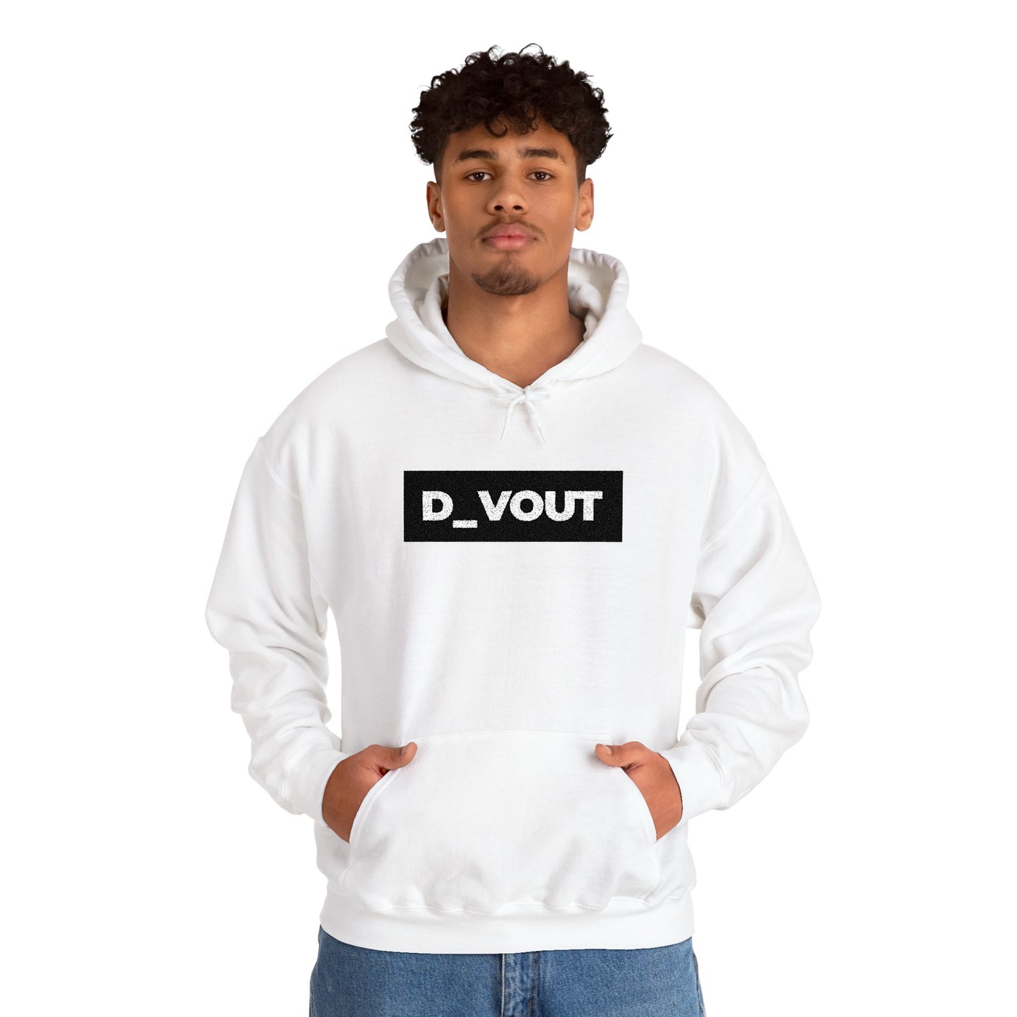 "D_VOUT" Large Embroidered Hoodie