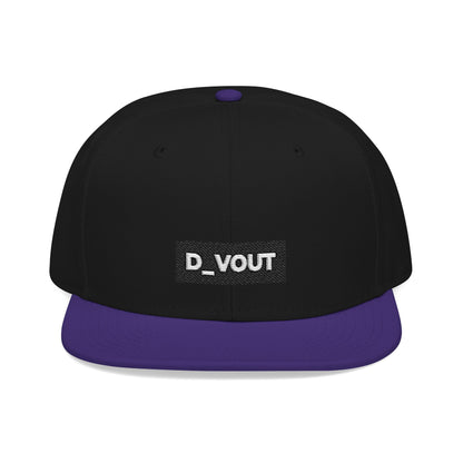 "D_VOUT" Embroidered Flatbill Snapback