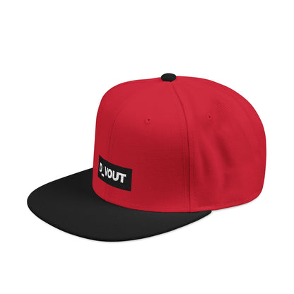 "D_VOUT" Embroidered Flatbill Snapback