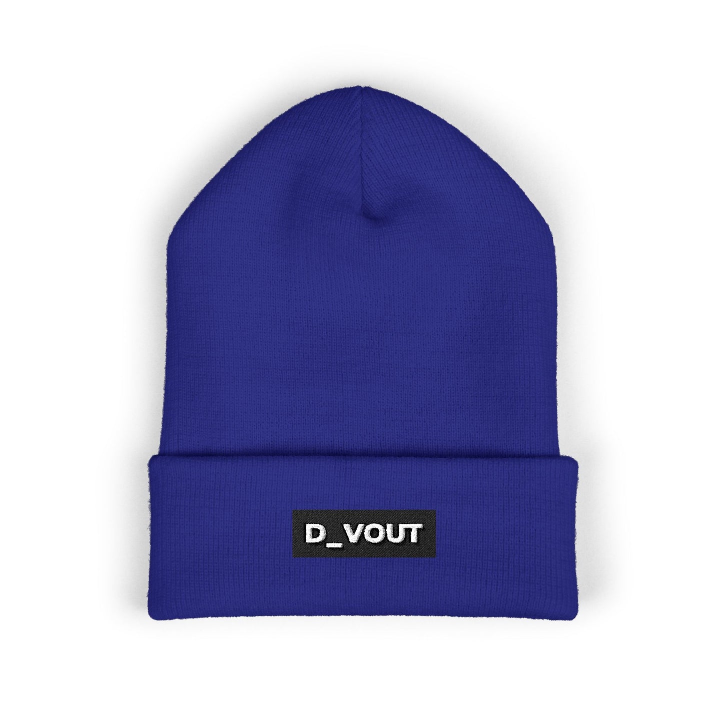 "D_VOUT" Embroidered Beanie