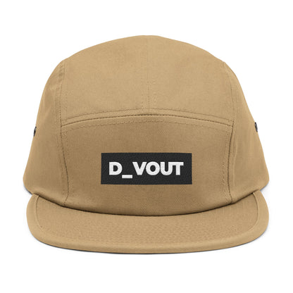 "D_VOUT" Embroidered 5-Panel Cap