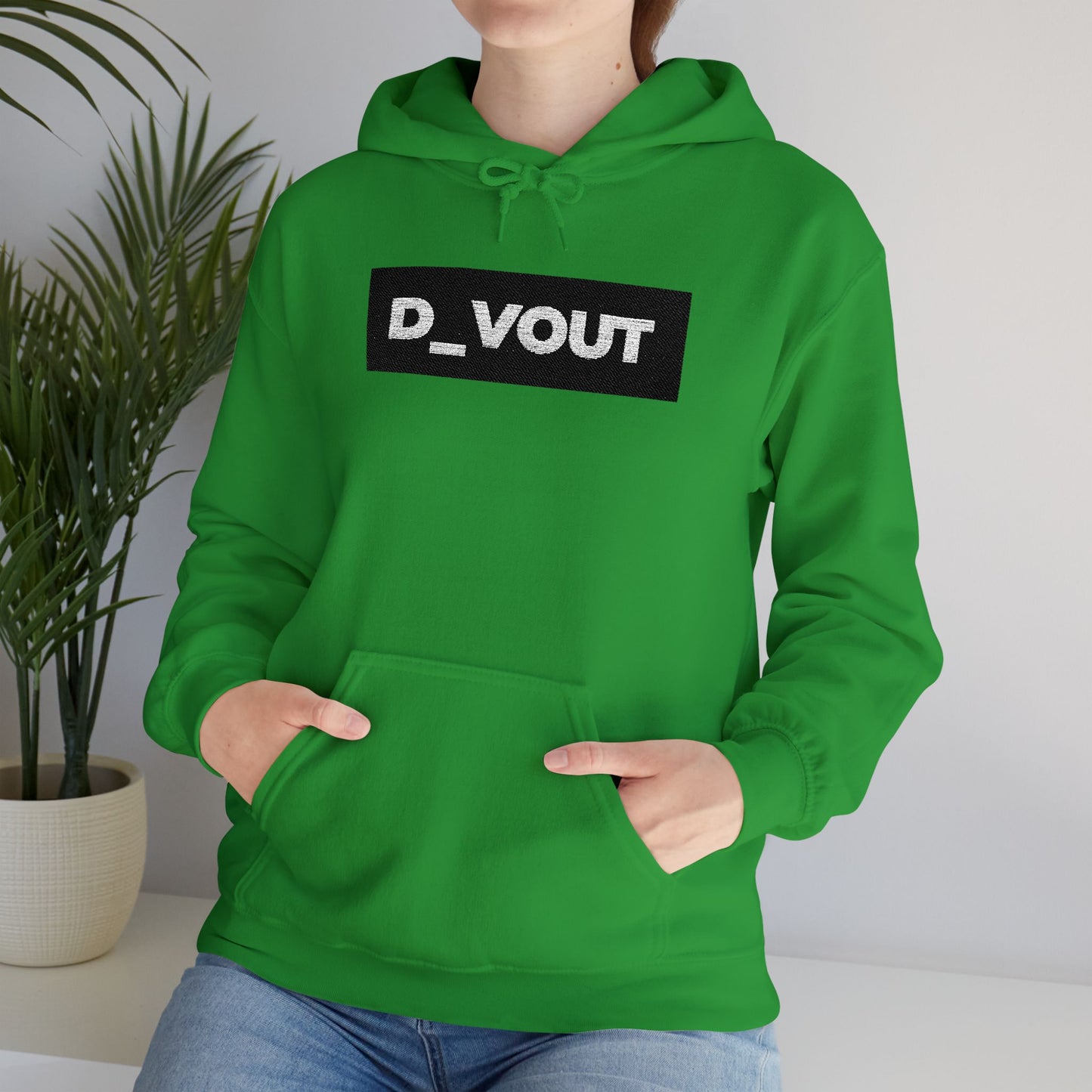 "D_VOUT" Large Embroidered Hoodie