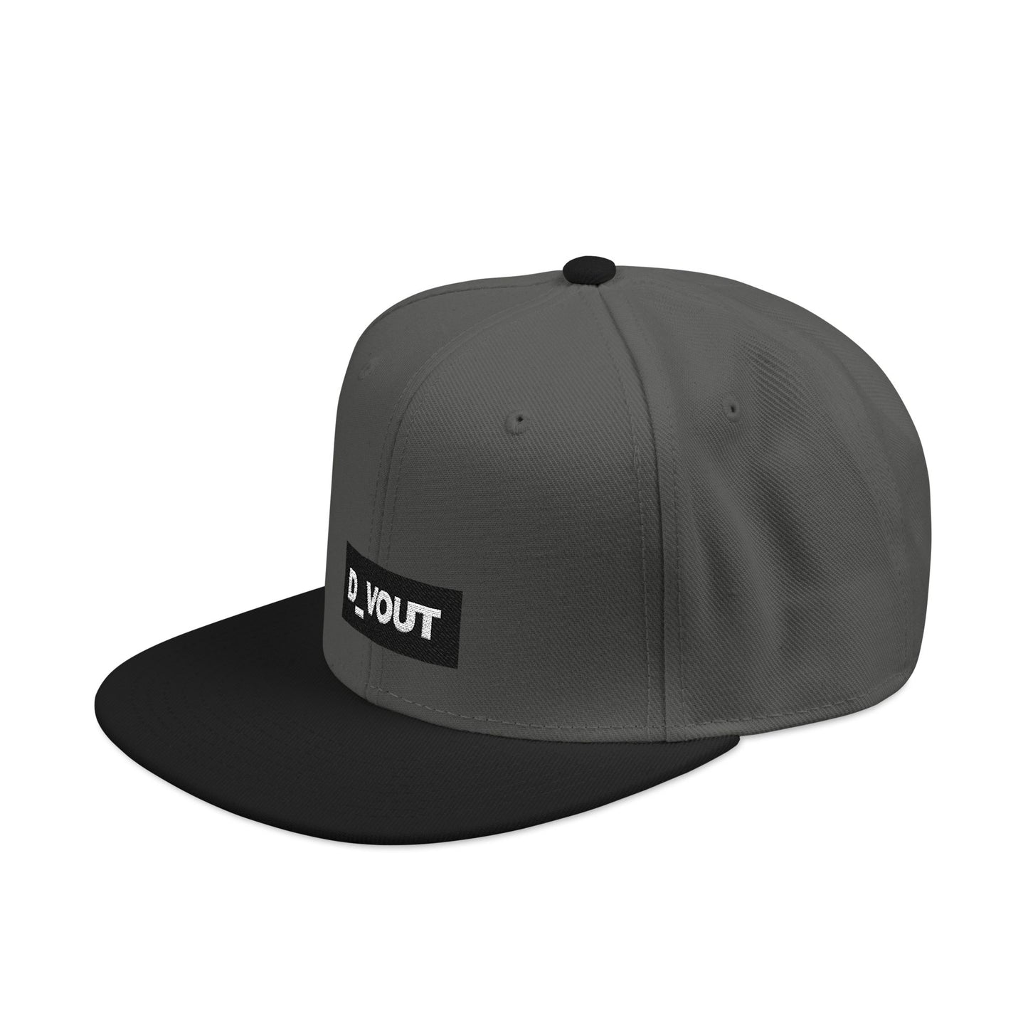"D_VOUT" Embroidered Flatbill Snapback