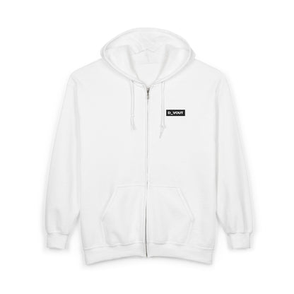 "D_VOUT" Embroidered Full-Zip Hoodie