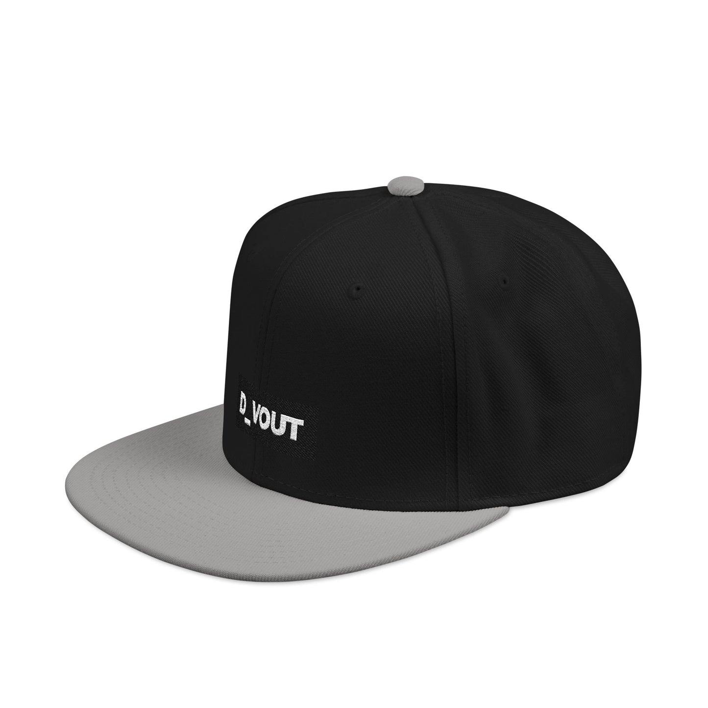 "D_VOUT" Embroidered Flatbill Snapback