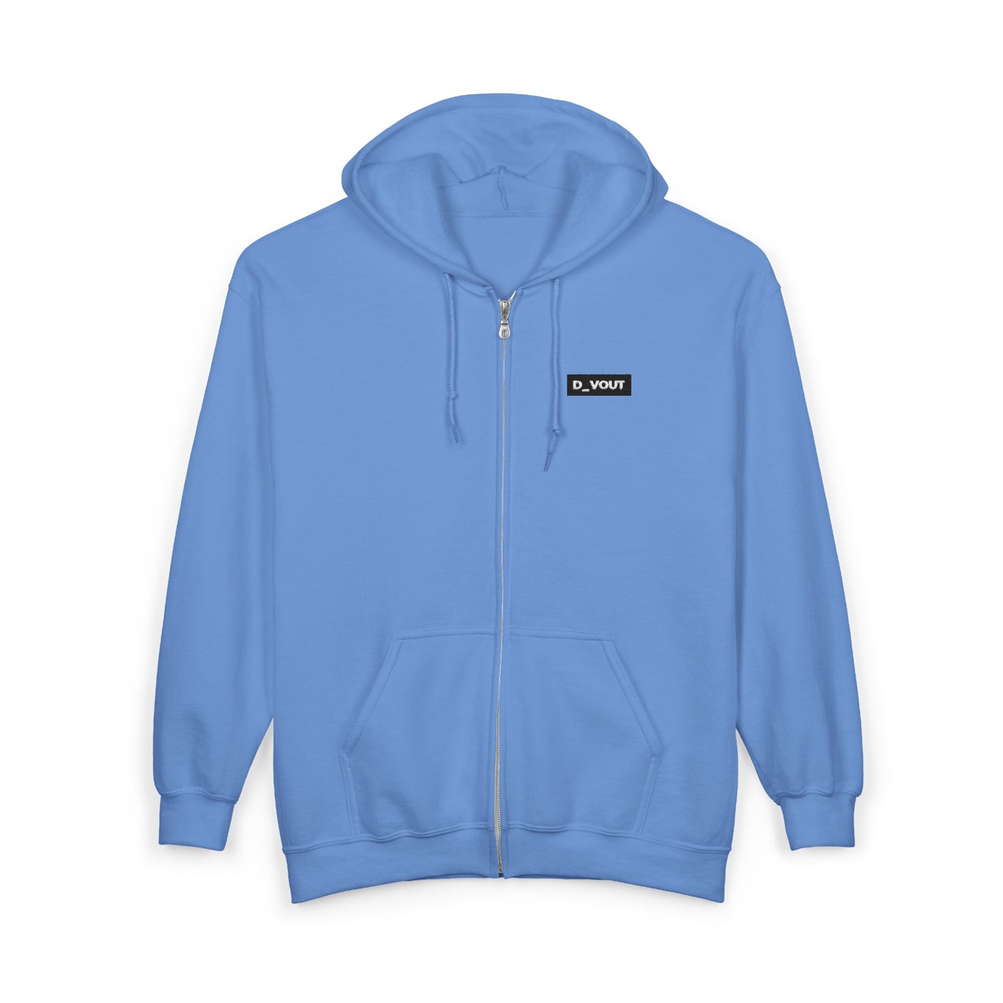 "D_VOUT" Embroidered Full-Zip Hoodie