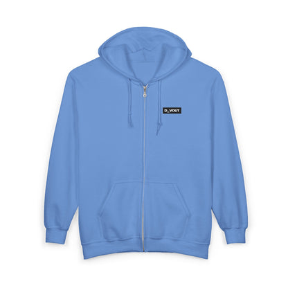 "D_VOUT" Embroidered Full-Zip Hoodie