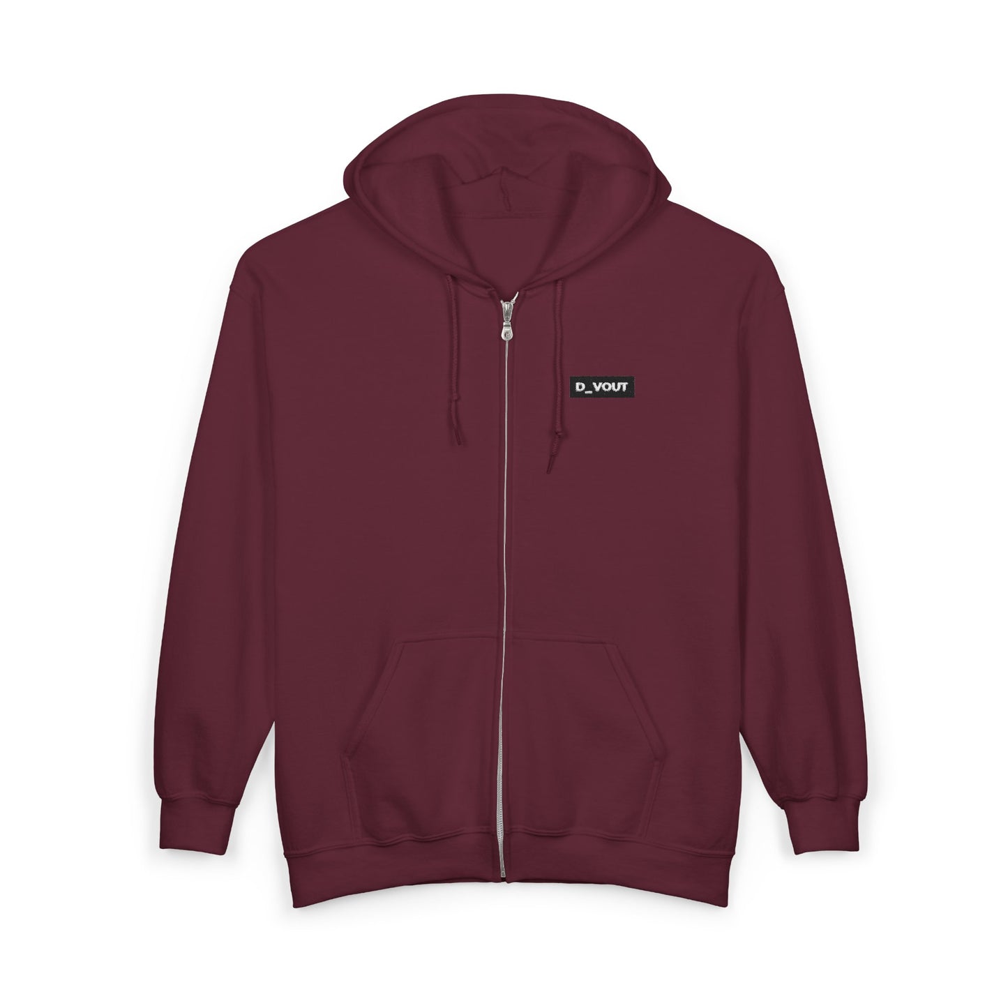 "D_VOUT" Embroidered Full-Zip Hoodie