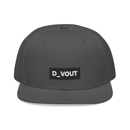 "D_VOUT" Embroidered Flatbill Snapback