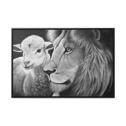 "LION & LAMB" Framed Canvas Gallery Wrap