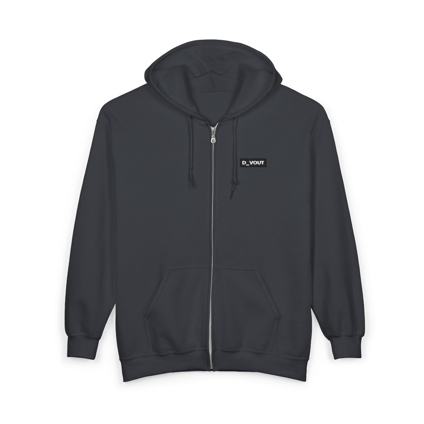 "D_VOUT" Embroidered Full-Zip Hoodie