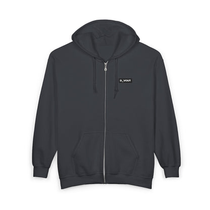 "D_VOUT" Embroidered Full-Zip Hoodie