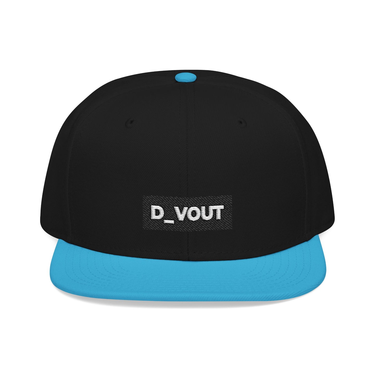 "D_VOUT" Embroidered Flatbill Snapback