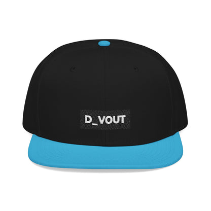 "D_VOUT" Embroidered Flatbill Snapback