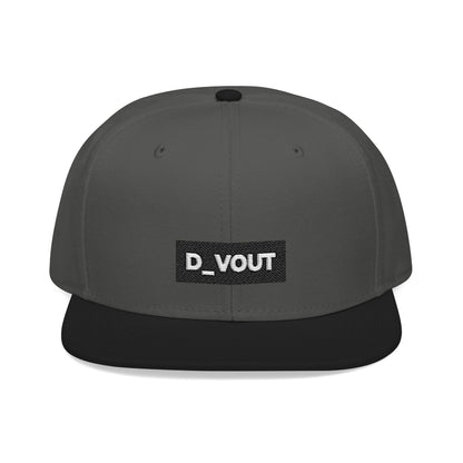 "D_VOUT" Embroidered Flatbill Snapback