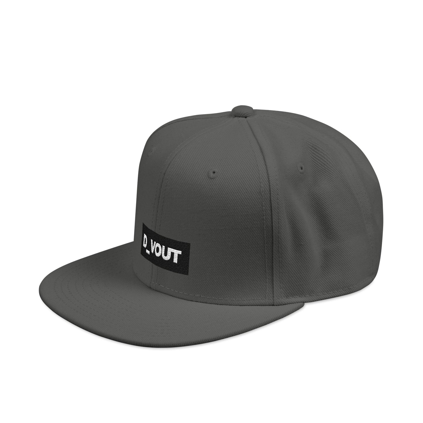 "D_VOUT" Embroidered Flatbill Snapback