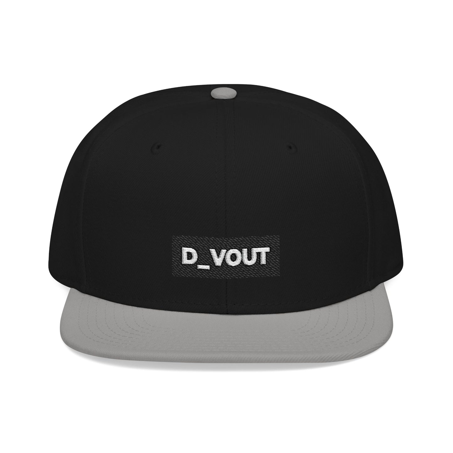 "D_VOUT" Embroidered Flatbill Snapback
