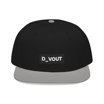 "D_VOUT" Embroidered Flatbill Snapback
