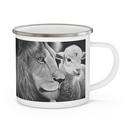 "LION & LAMB" Enamel Camping Mug