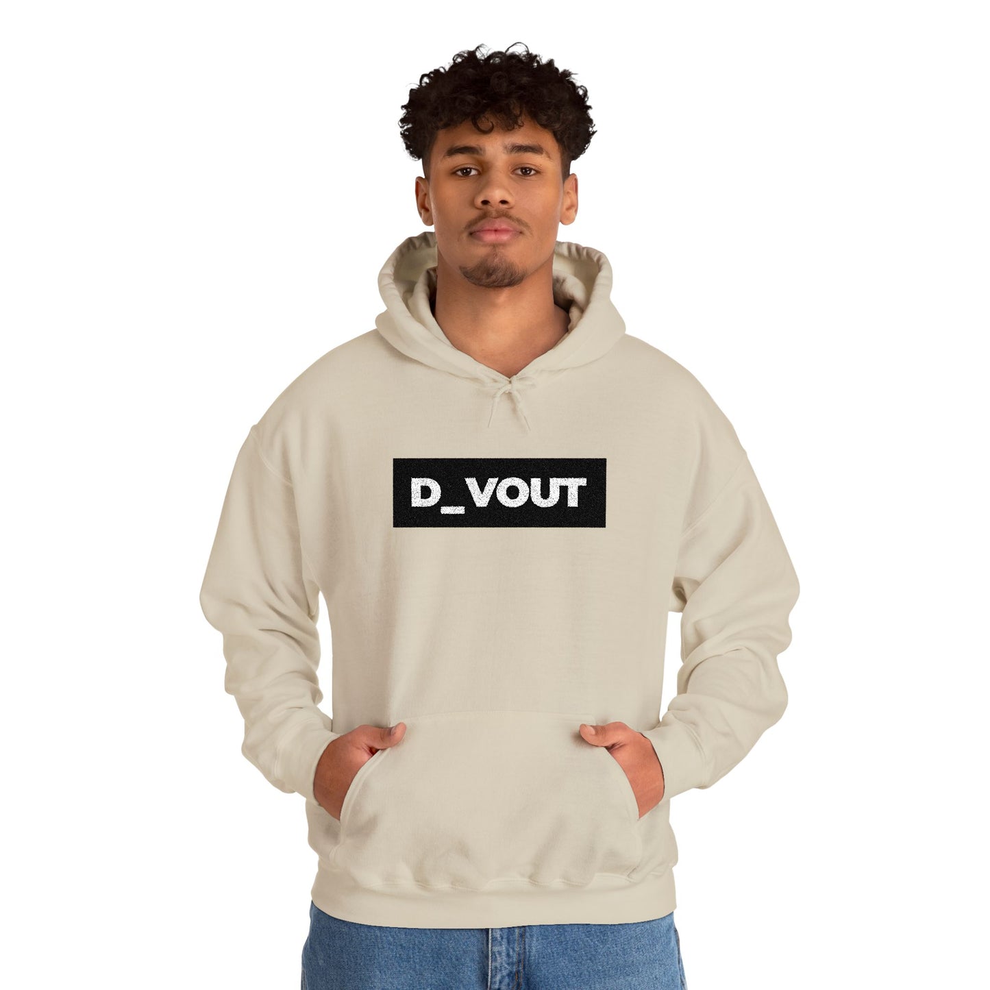 "D_VOUT" Large Embroidered Hoodie