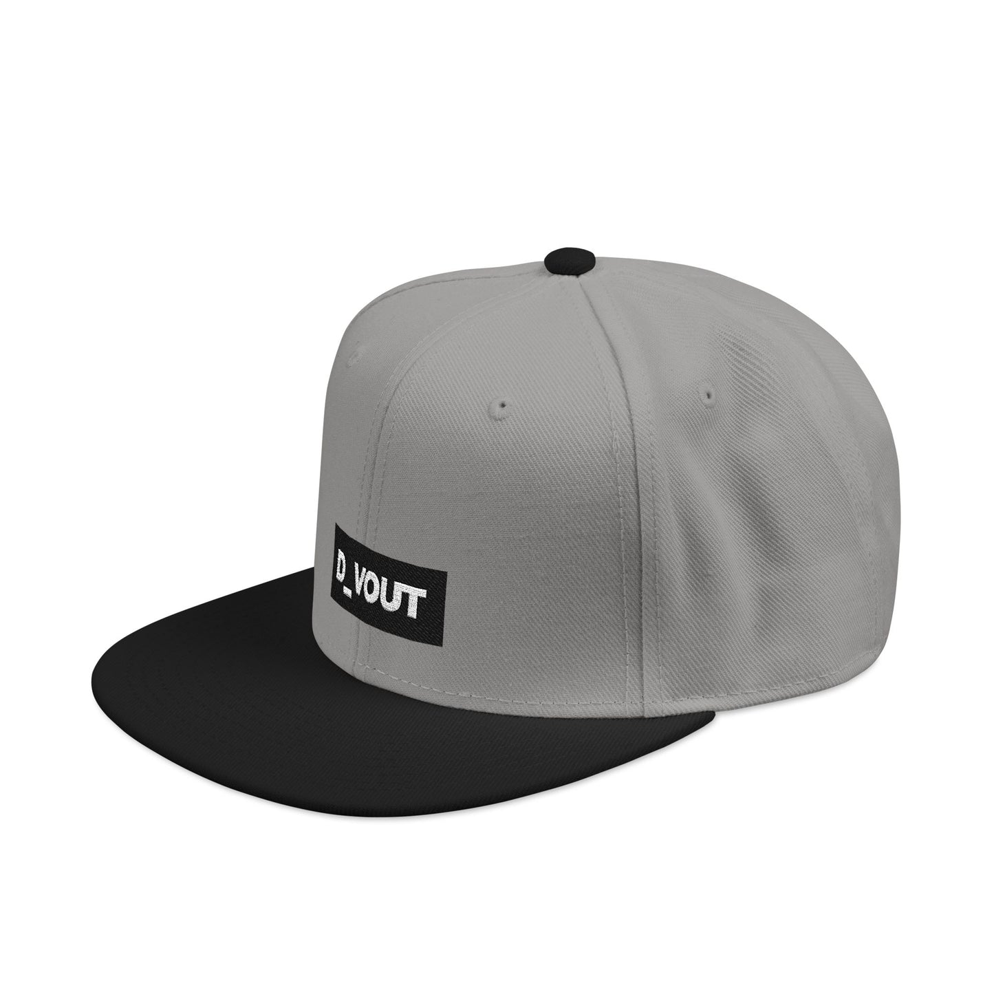 "D_VOUT" Embroidered Flatbill Snapback