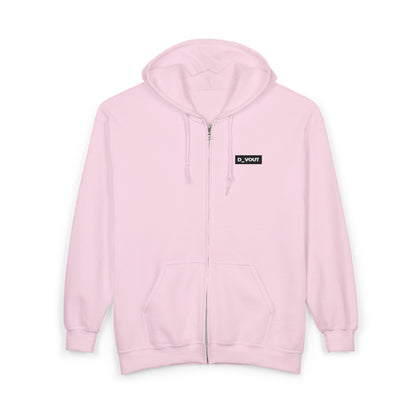 "D_VOUT" Embroidered Full-Zip Hoodie
