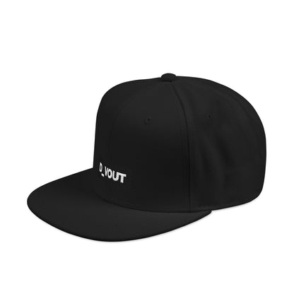 "D_VOUT" Embroidered Flatbill Snapback