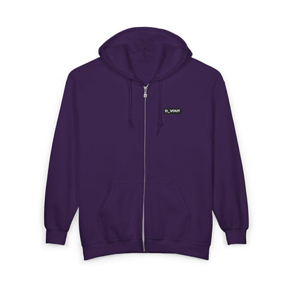 "D_VOUT" Embroidered Full-Zip Hoodie