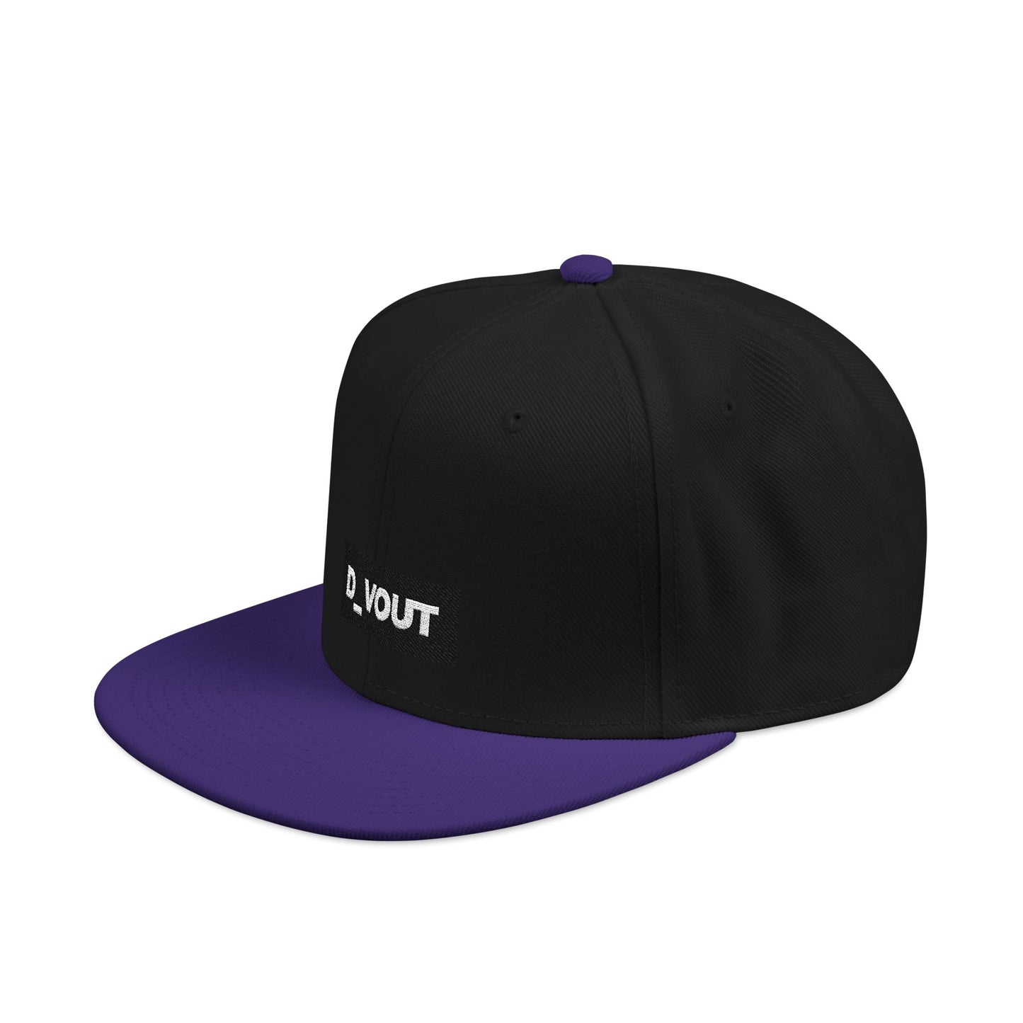 "D_VOUT" Embroidered Flatbill Snapback