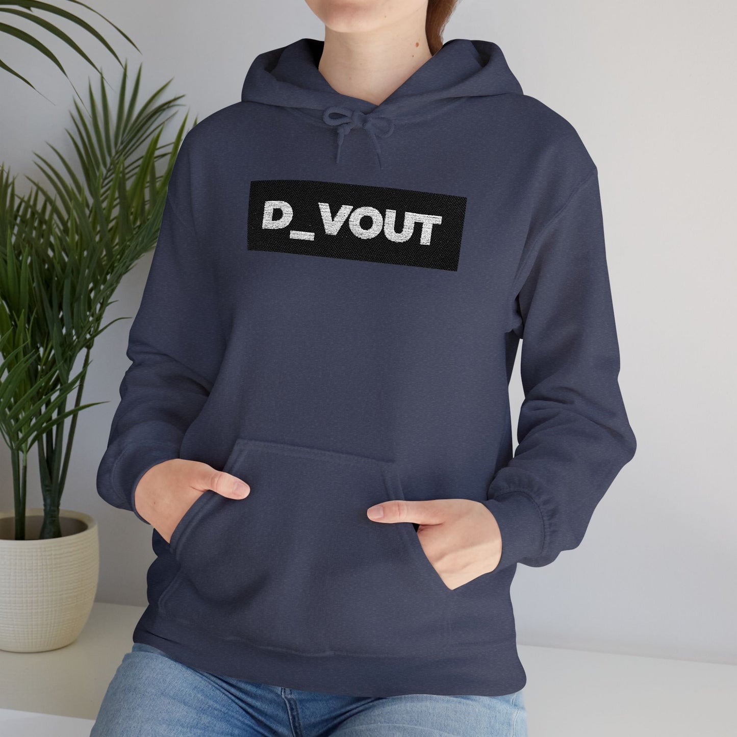 "D_VOUT" Large Embroidered Hoodie