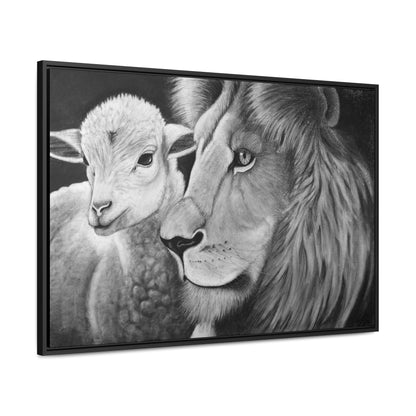 "LION & LAMB" Framed Canvas Gallery Wrap