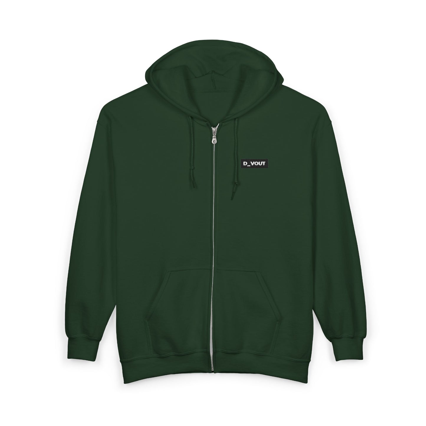 "D_VOUT" Embroidered Full-Zip Hoodie