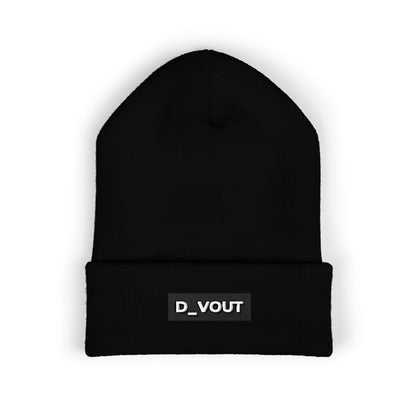 "D_VOUT" Embroidered Beanie