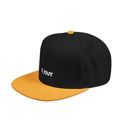 "D_VOUT" Embroidered Flatbill Snapback