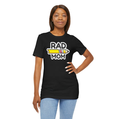 "RAD MOM" SQUAD Jersey Short Sleeve Tee