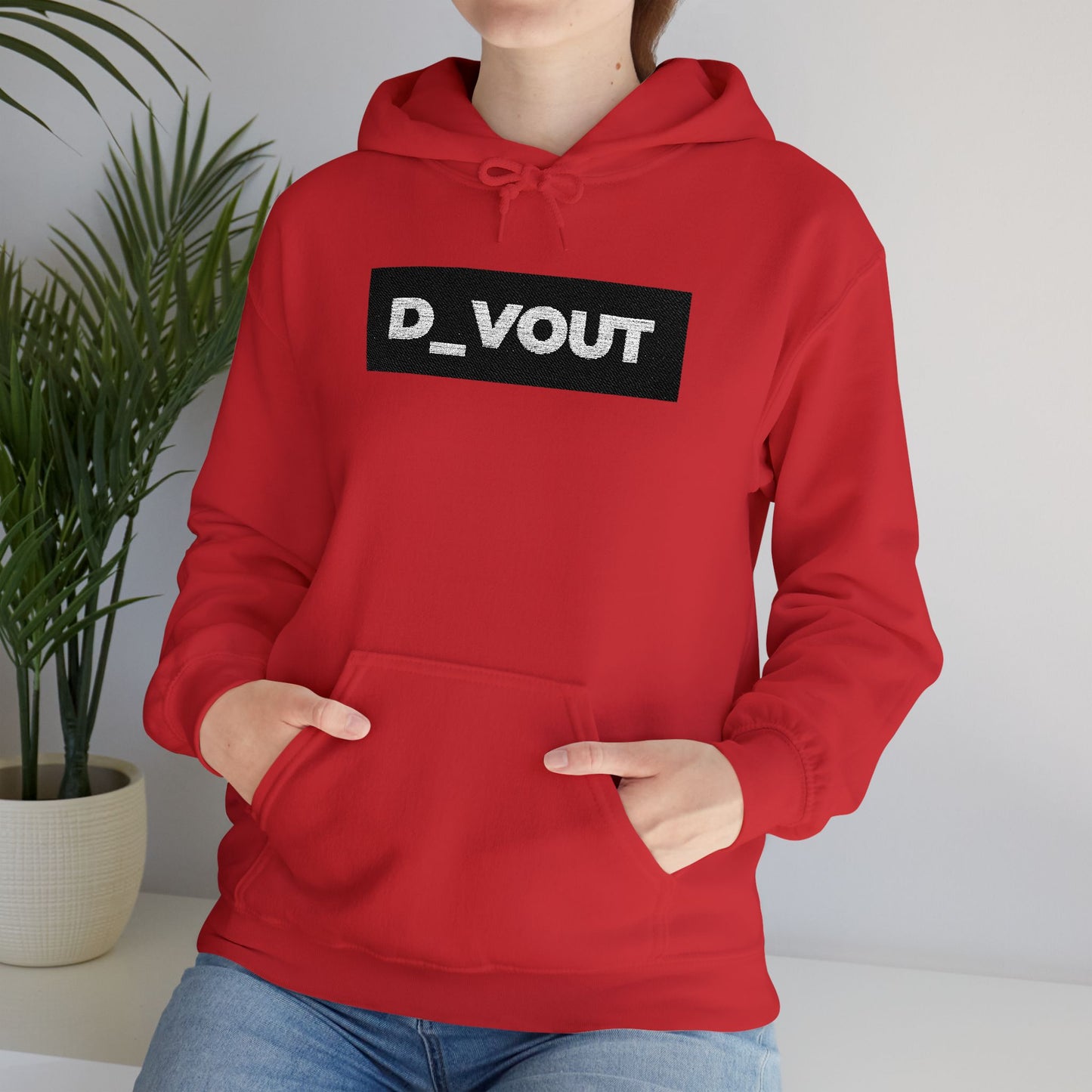 "D_VOUT" Large Embroidered Hoodie