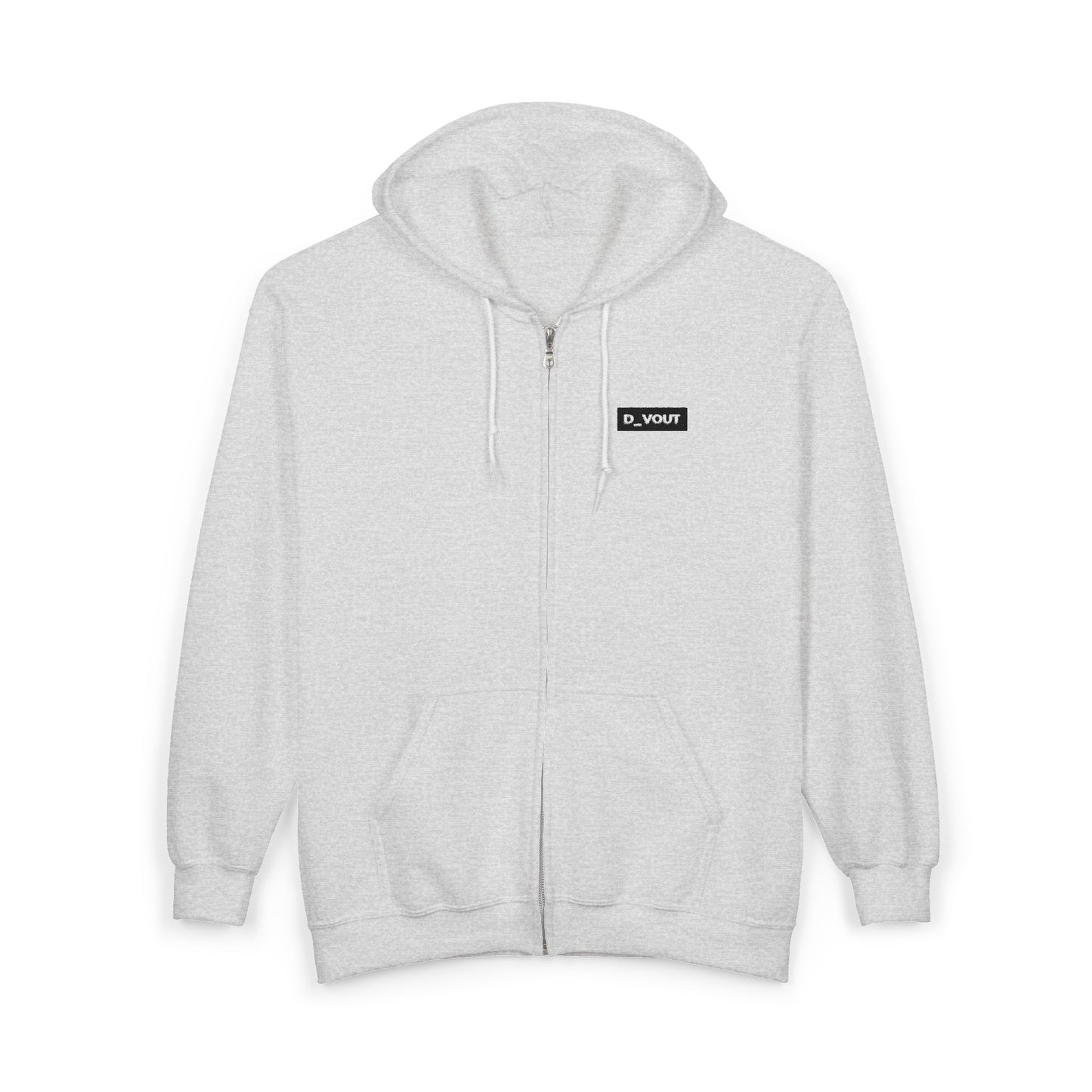 "D_VOUT" Embroidered Full-Zip Hoodie