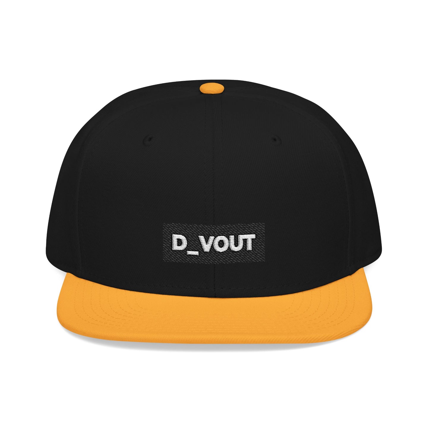 "D_VOUT" Embroidered Flatbill Snapback