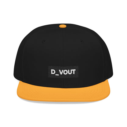 "D_VOUT" Embroidered Flatbill Snapback