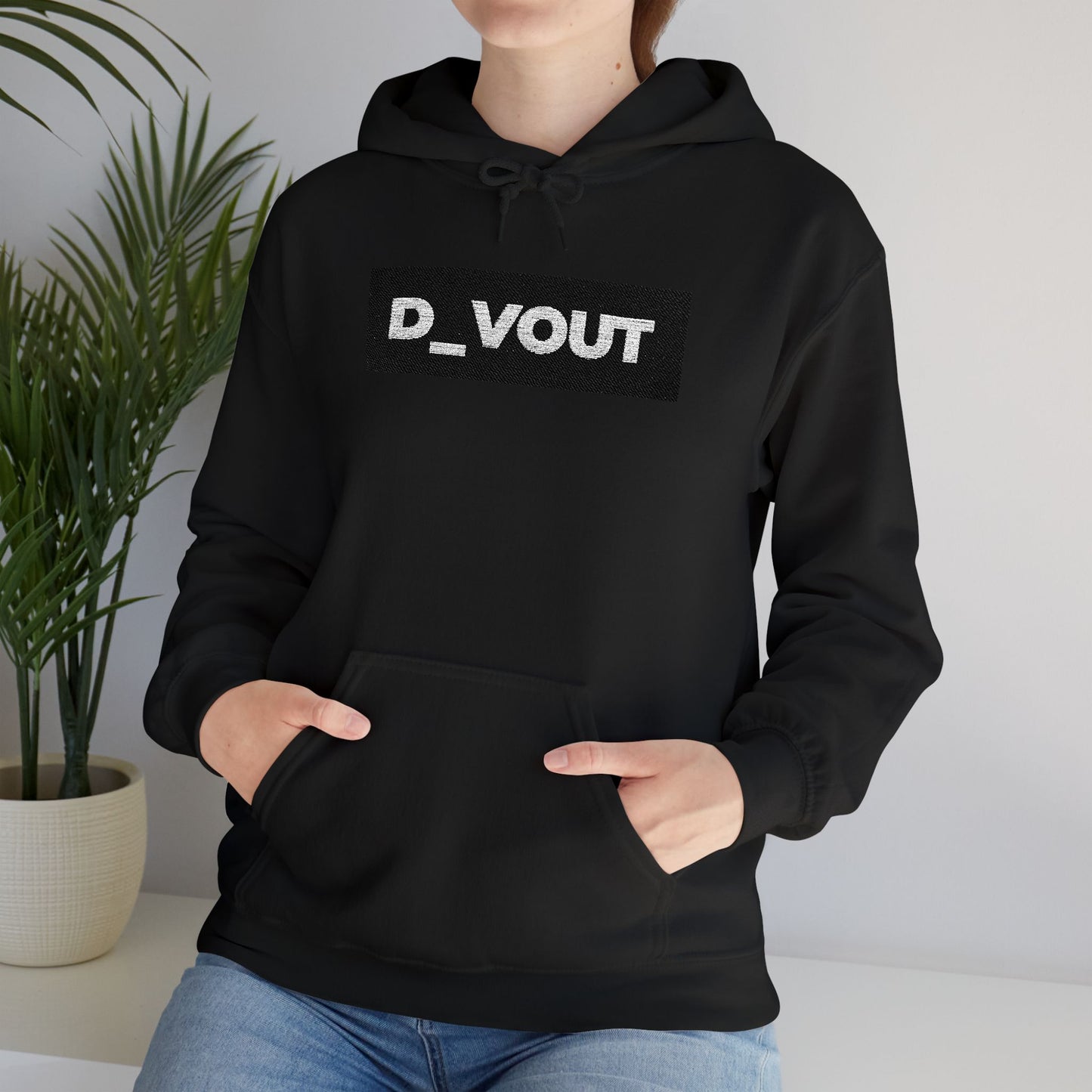 "D_VOUT" Large Embroidered Hoodie