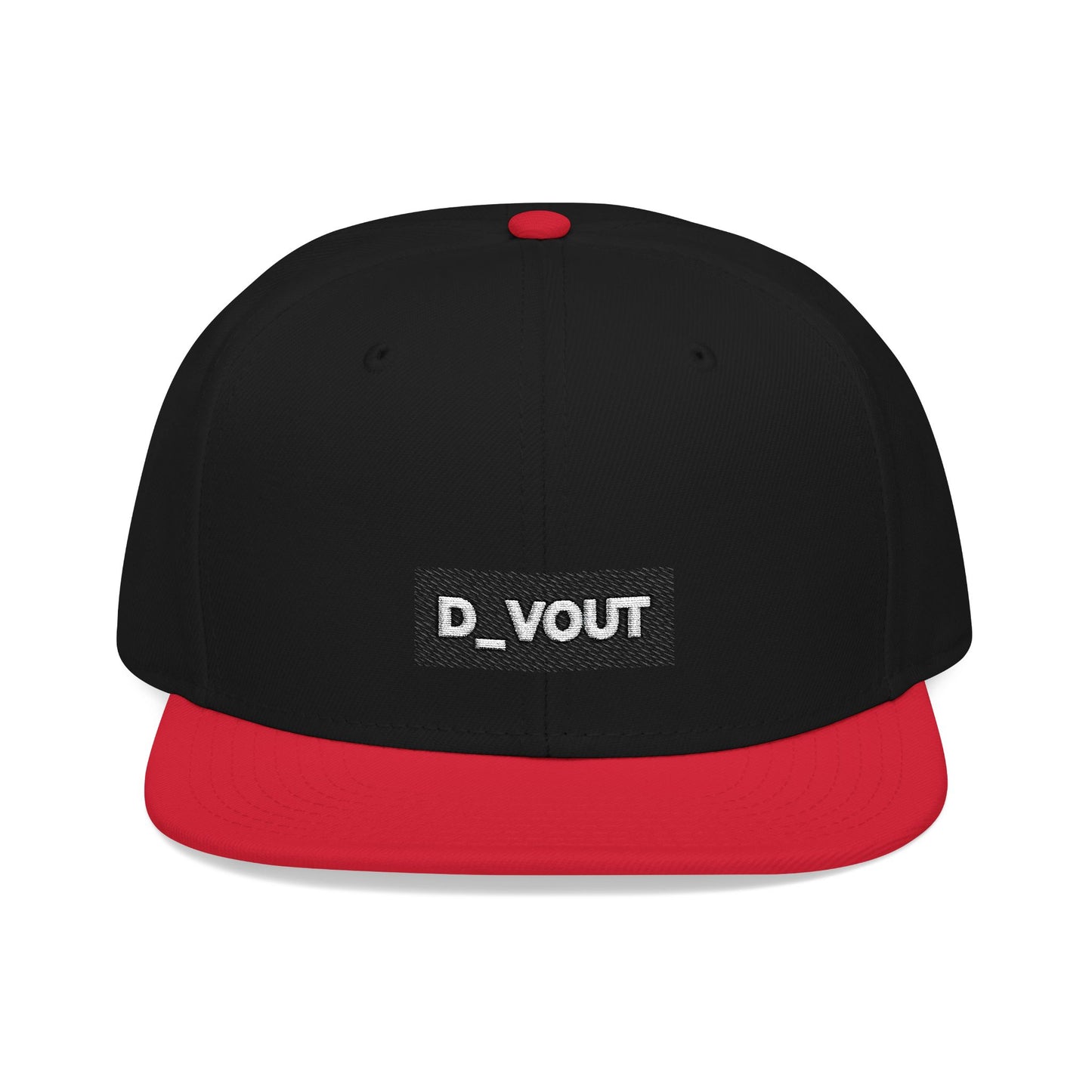"D_VOUT" Embroidered Flatbill Snapback