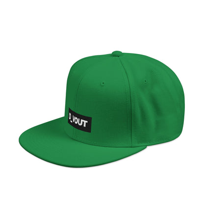 "D_VOUT" Embroidered Flatbill Snapback