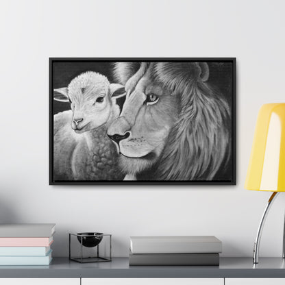 "LION & LAMB" Framed Canvas Gallery Wrap