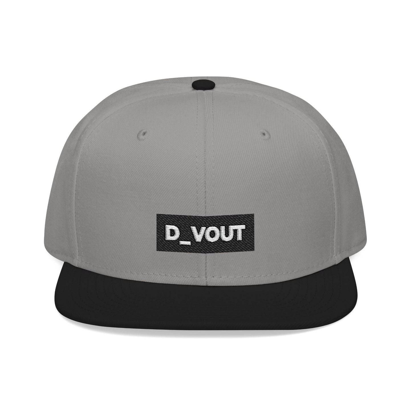 "D_VOUT" Embroidered Flatbill Snapback