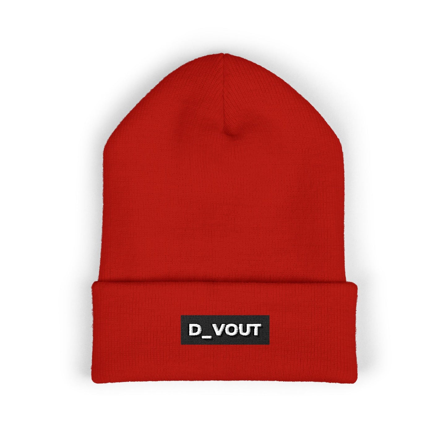 "D_VOUT" Embroidered Beanie