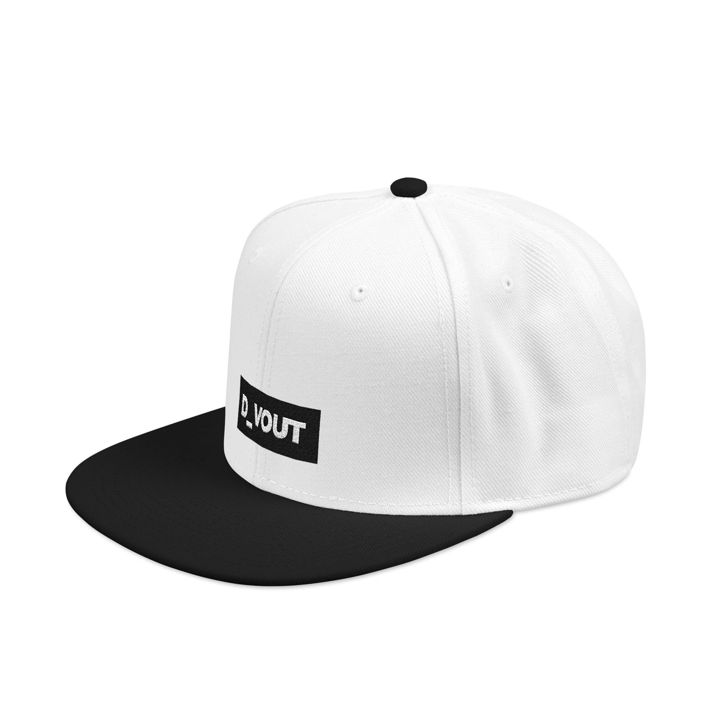 "D_VOUT" Embroidered Flatbill Snapback