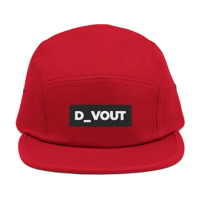 "D_VOUT" Embroidered 5-Panel Cap