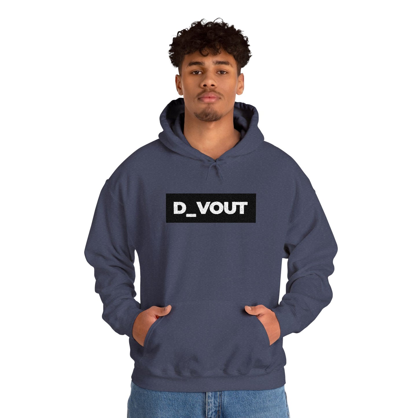 "D_VOUT" Large Embroidered Hoodie